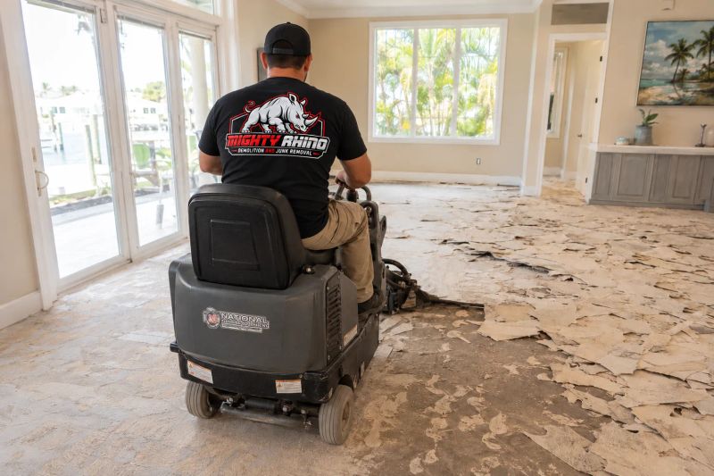 mighty rhino demo and floor removal